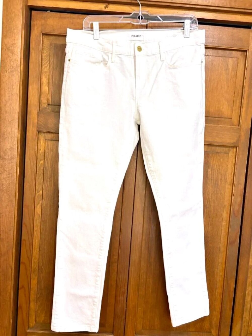 FRAME Le Garçon White Straight Leg Jeans Women’s Size 29